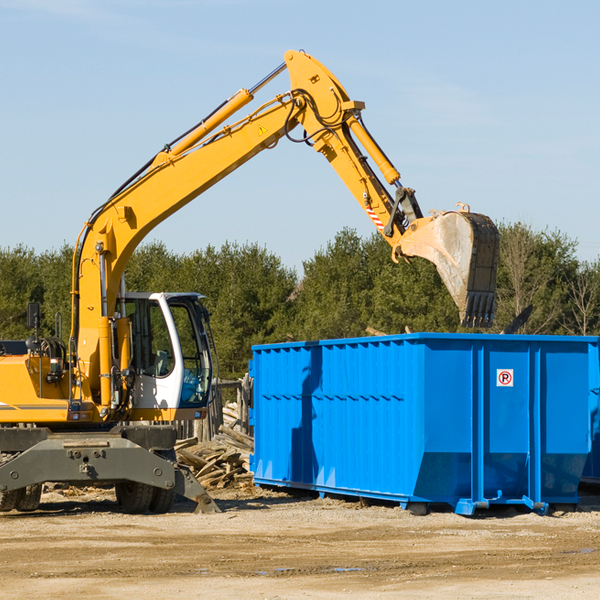 what size residential dumpster rentals are available in Hackettstown NJ